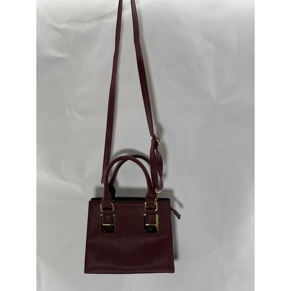 CALL IT SPRING Women's Burgundy Boxy Faux-Leather Small Cross Body Bag